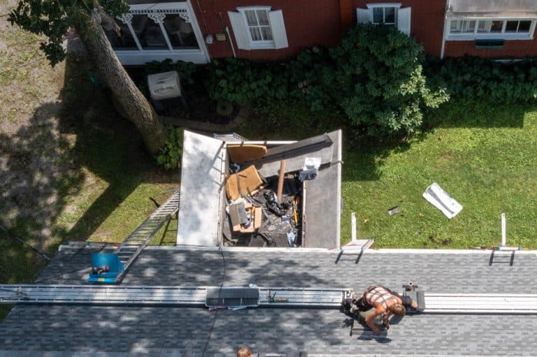 roof buggy up at a roof