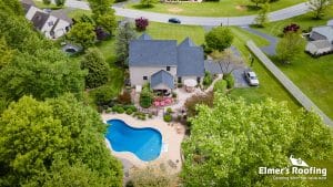 home with a new shingled roof